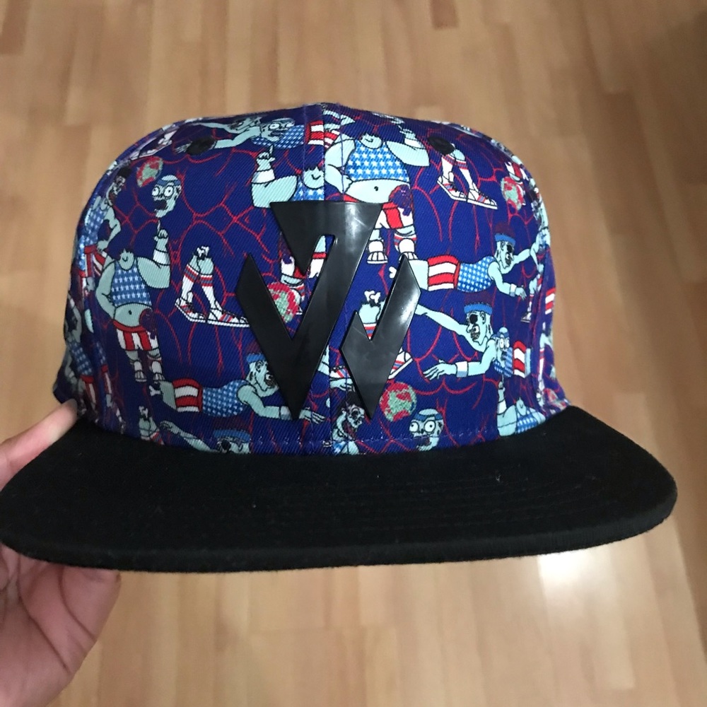 Adidas Climalite Snapback Hat Patriotic Basketball Zombies